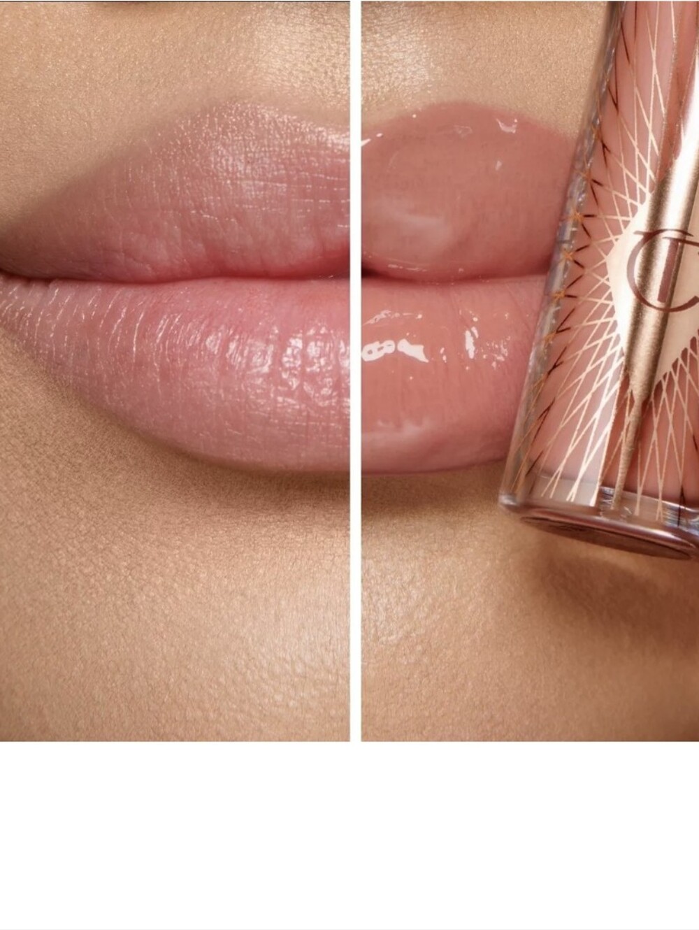Charlotte Tilbury Glossy Nude Pink Lip Duo w/Lip Cheat & Collagen Lip Bath, NIB - Picture 3 of 10
